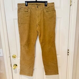 $189 Patagonia Mens Organic Cotton Corduroy Jeans Tan Brown 38 flaws